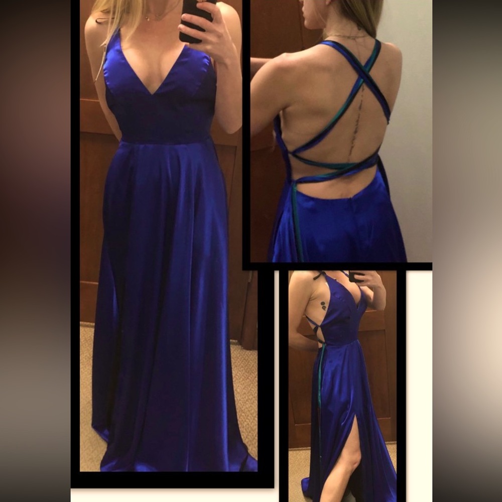 NWOT Betsy and Adam Blue strapy dress